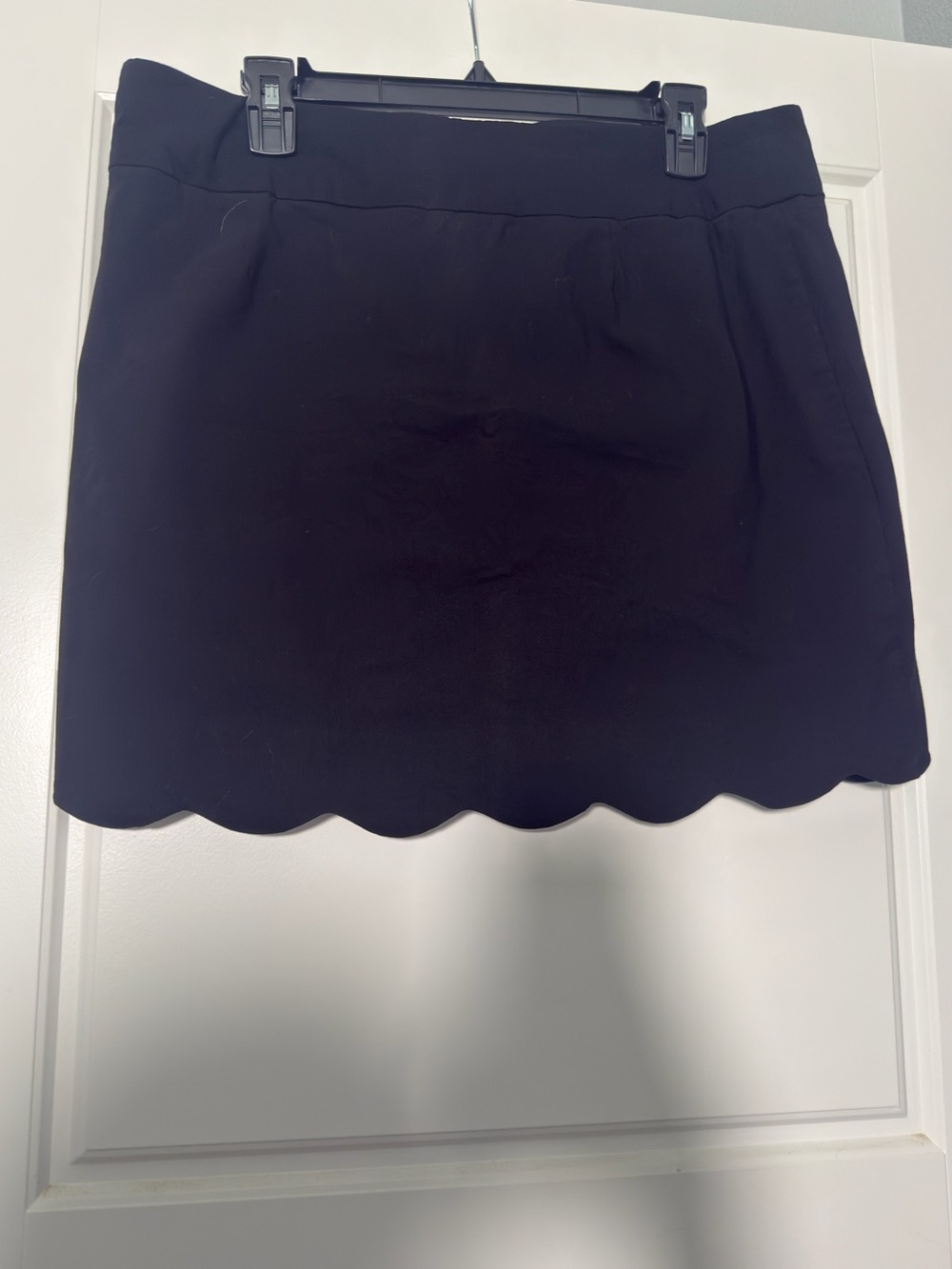 Zac & Rachel Black Scalloped Mini Skirt